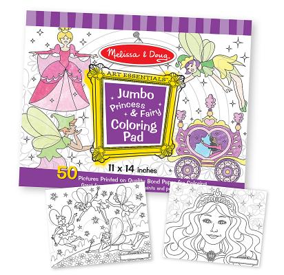 Jumbo Coloring Pad - Princess & Fairy