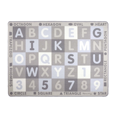 Jumbo Abc-123 Rug - Neutral