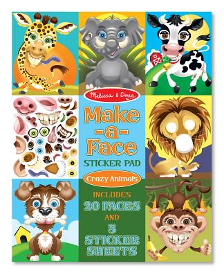 Make-A-Face Sticker Pad: Crazy Animals