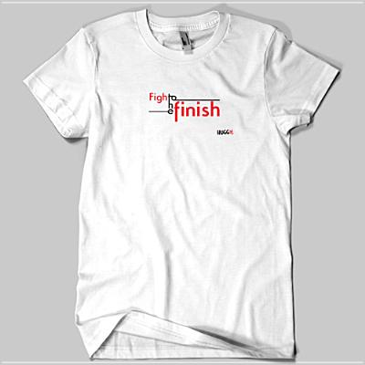 Fight to the Finish X-Large White Men's T-Shirt