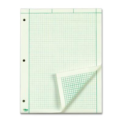 Tops Engineering Computation Notepad, 8.5 X 11, Graph Ruled, Green Tint, 100 Sheets/Pad (Top 35500)