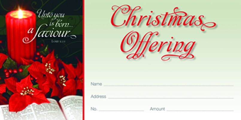 Offering Envelope - Christmas - Unto You Is Born...a Saviour. Luke 2:11