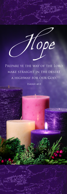 Banner - Advent Week 2 X 6 - Fabric - Hope - Isaiah 40:3