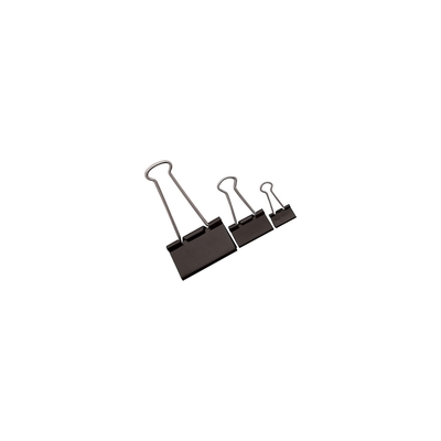Staples Binder Clips, Mini, Black, 12/Pack (15348)