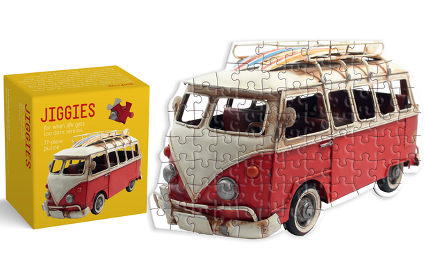 Surf's Up Van-Shaped Jiggie Puzzle: Die-Cut 77-Piece Jigsaw