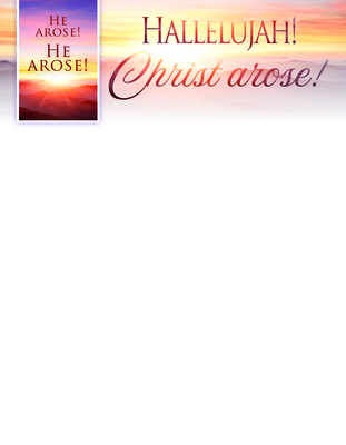 Letterhead - Easter - He Arose! Hallelujah! Christ Arose! - Hymn