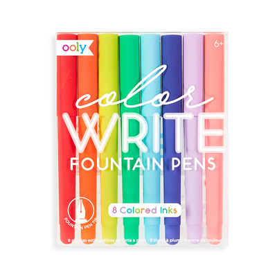 Color Write Fountain Pens - Set of 8