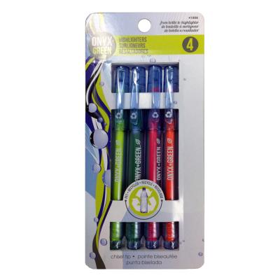 4pk Fine Highlighters, Asstd Colors