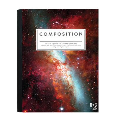 Composition Book, 100 Sheets Sugar Cane Paper, Red