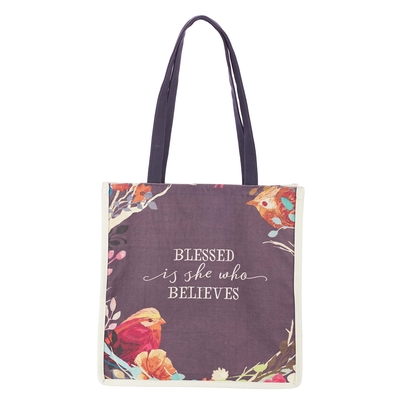 Tote Bag Canvas Blessed Is She