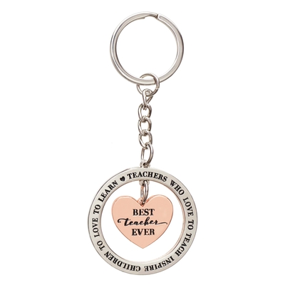 Keyring in Tin Best Teacher Ever