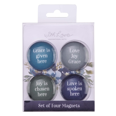 Magnet Set Glass Love Joy Grace