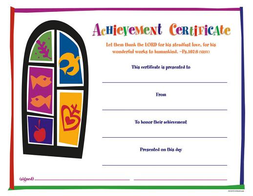 Achievement Certificate, Pack of 12