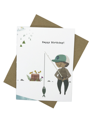 Read Island: Happy Birthday Fishing 12 Pack Cards: Blank Inside