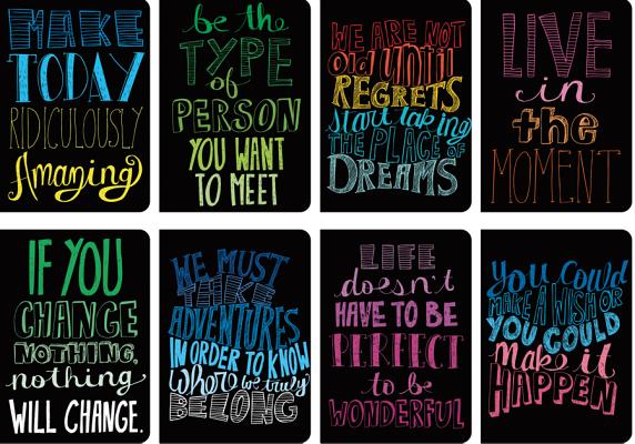 Mini Pocket Pals Journals: Quotations - Set of 8 (3.5 X 5)