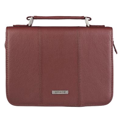 Bible Cover Medium Gen Leather Grace Burgundy