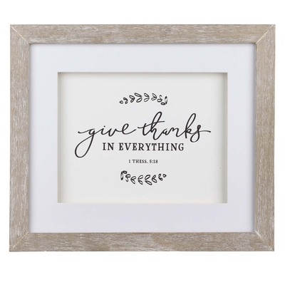 Wall Art Wood Give Thanks - 1 Thess 5:18