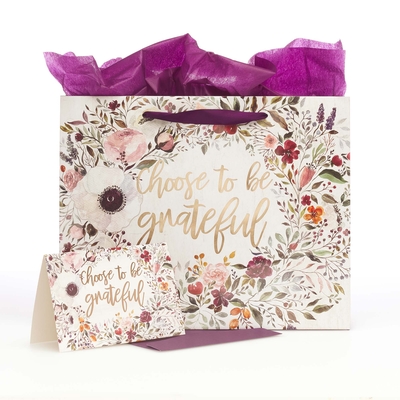 Gift Bags with Card Medium Choose to Be Grateful