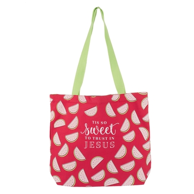 Tote Canvas Sweet to Trust in Jesus