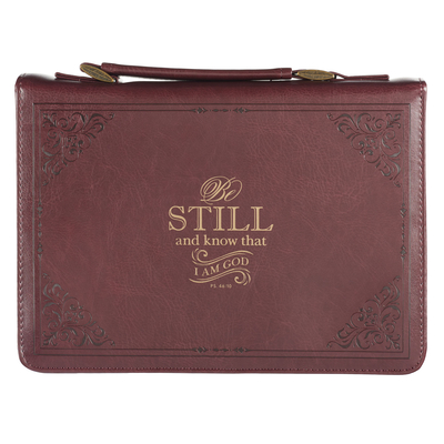Bible Cover Large Red Be Still Psalm 46:10