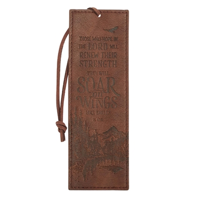Faux Leather Bookmark Soar on Wings Isaiah 40:31
