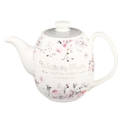 Teapot Ceramic Walk by Faith 2 Corinthians 5:7
