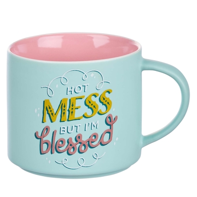 Mug Ceramic Hot Mess But I'm Blessed