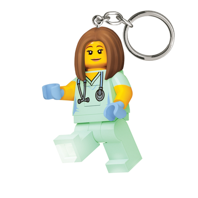 Lego Classic Veterinarian / Nurse Keychain - 3 Inch Tall Figure