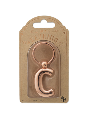 Copper Letter Keyrings Letter C
