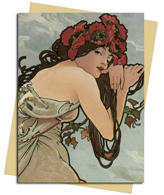 Summer (Mucha) Greeting Card: Pack of 6