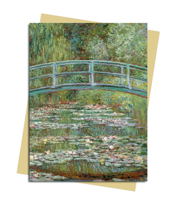 Claude Monet: Bridge Over a Pond for Water Lilies Greeting Card: Pack of 6