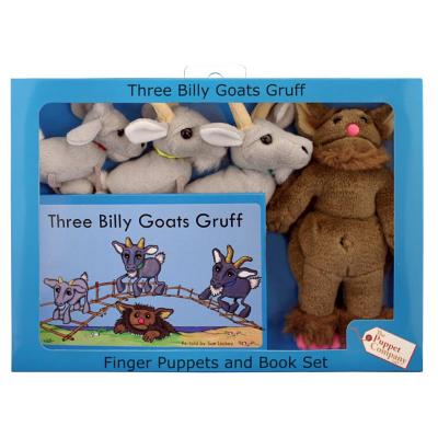 Traditional Story Sets 3 Billy Goats-W/Finger Puppets [With Plush Puppets]