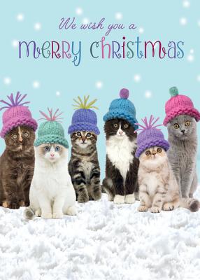 Cats Glitter Embellished Christmas Card