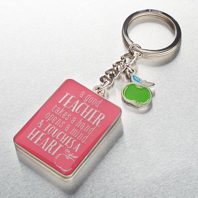 Keyring/Tin Teacher Pink 1 Cor 16: 14