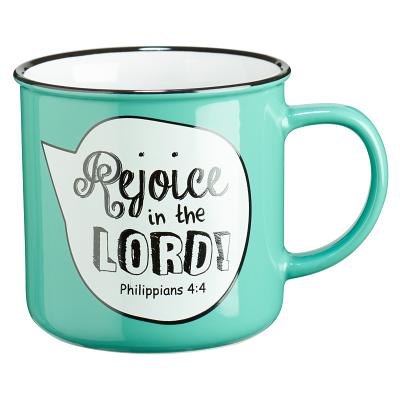 Mug Speech Bubble Teal Rejoice