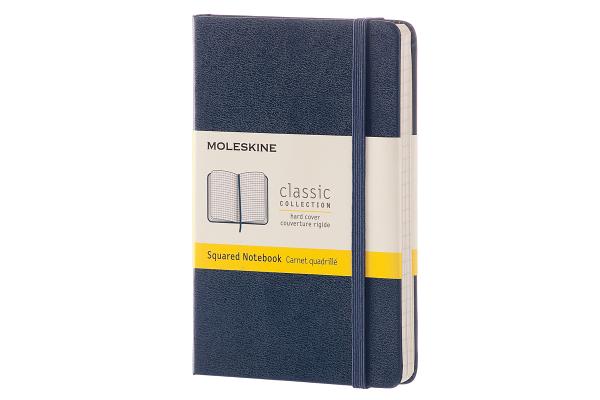 Moleskine Classic Notebook, Pocket, Squared, Sapphire Blue, Hard Cover (3.5 X 5.5)