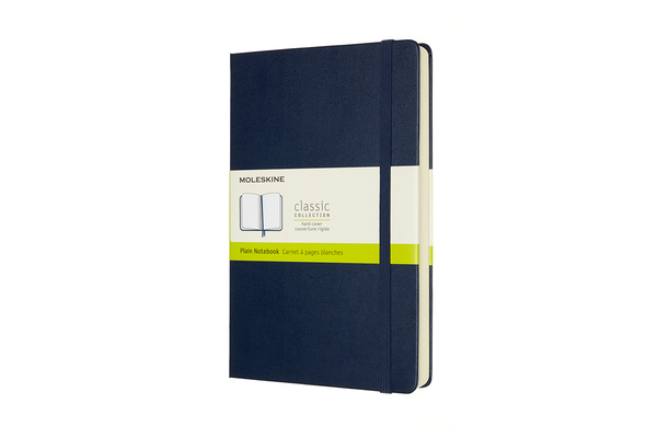 Moleskine Notebook, Expanded, Large, Plain, Sapphire Blue, Hard Cover (5 X 8.25)