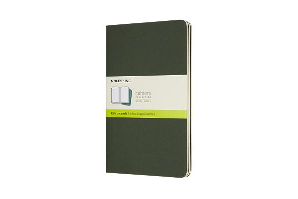 Moleskine Cahier Journal, Large, Plain, Myrtle Green (5 X 8.25)