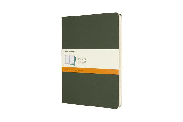 Moleskine Cahier Journal, Extra Large, Ruled, Myrtle Green (7.5 X 10)