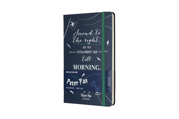 Moleskine Limited Edition Peter Pan, Notebook, Large, Ruled, Pirates Sapphire Blue (5 X 8.25)