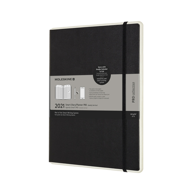 Moleskine 2021 Smart Professional Weekly Vertical Planner, 12m, Extra Large, Black (7.5 X 9.75)