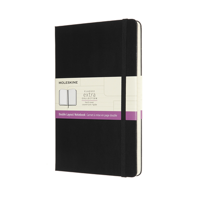 Moleskine Notebook, Ruled-Plain, Black, Large, Hard Cover (5 X 8.25)