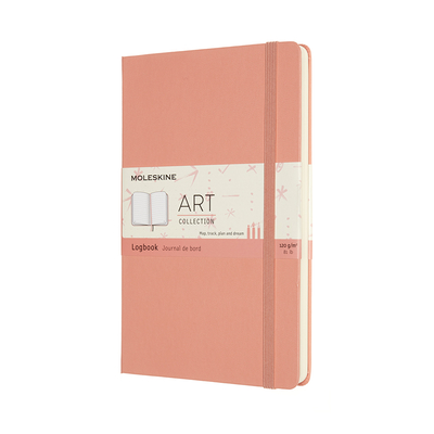 Moleskine Art Logbook, Large, Coral Pink, Hard Cover (5 X 8.25)