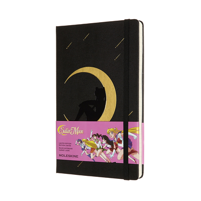 Moleskine Limited Edition Sailor Moon Notebook, Large, Ruled, Moon, Hard Cover (5 X 8.25)