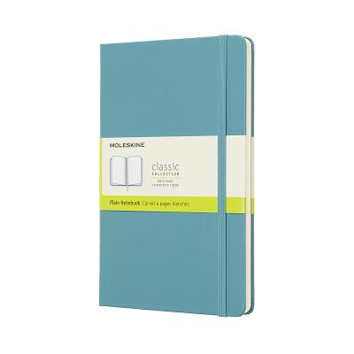 Moleskine Classic Notebook, Large, Plain, Blue Reef, Hard Cover (5 X 8.25)