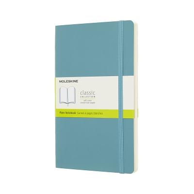 Moleskine Classic Notebook, Large, Plain, Blue Reef, Soft Cover (5 X 8.25)