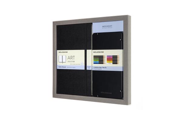 Moleskine Sketchbook & Watercolor Pencil Set, Hard Cover (5 X 8.25)
