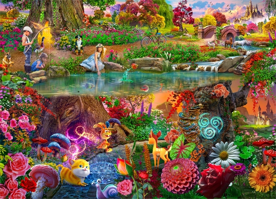 Brain Tree - Dream Paradise 1000 Pieces Jigsaw Puzzle for Adults: With Droplet Technology for Anti Glare & Soft Touch