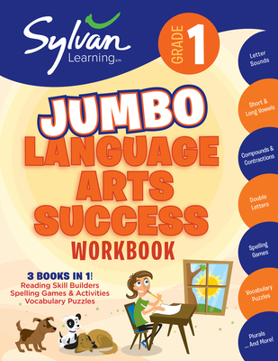 1st Grade Jumbo Language Arts Success Workbook: 3 Books in 1 # Reading Skill Builders, Spellings Games, Vocabulary Puzzles; Activities, Exercises, and