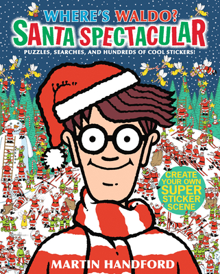 Where's Waldo? Santa Spectacular: (A Christmas-Themed Hidden Object Search-And-Find Puzzle & Sticker Book with Games & Hundreds of Stickers - A Perfec